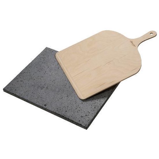 Pizzasteen met pizzaschep