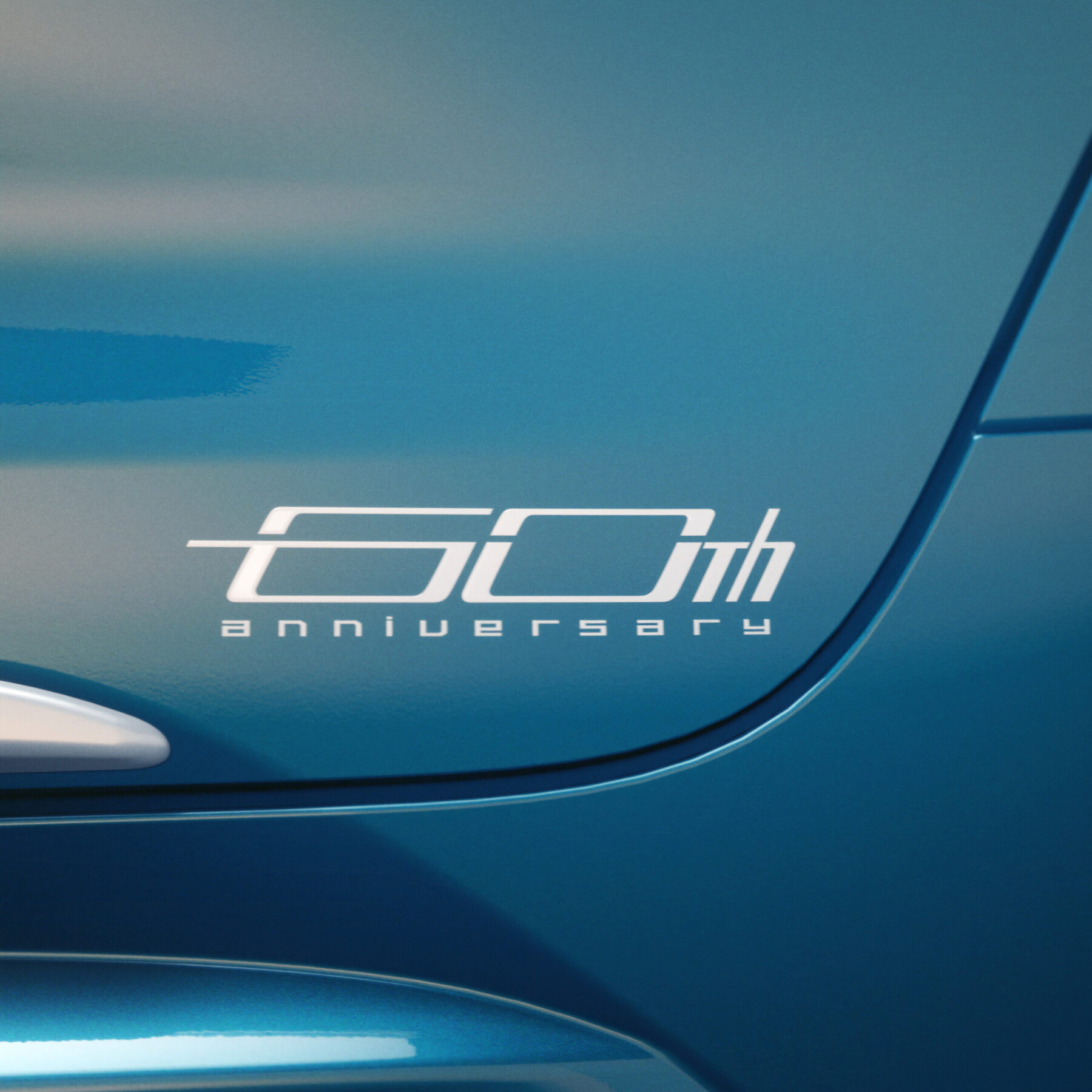 60th anniversary-badge op de flank van de Toyota Corolla
